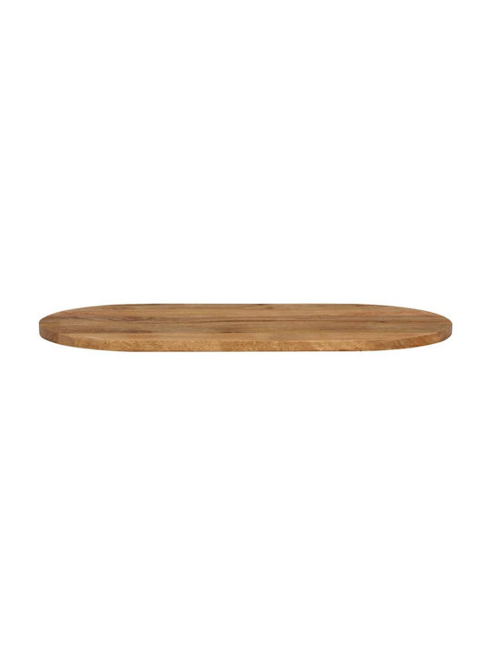 vidaXL Oval Table Surface made of Solid Wood Brown 90x40x2.5cm 370143 1pcs