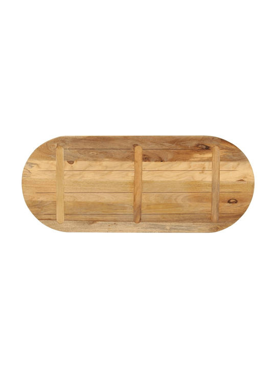 vidaXL Oval Table Surface made of Solid Wood Mango 100x40x2.5cm 370104 1pcs