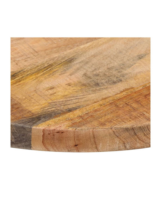 vidaXL Round Table Surface made of Solid Wood Brown 40x40x2.5cm 370001 1pcs