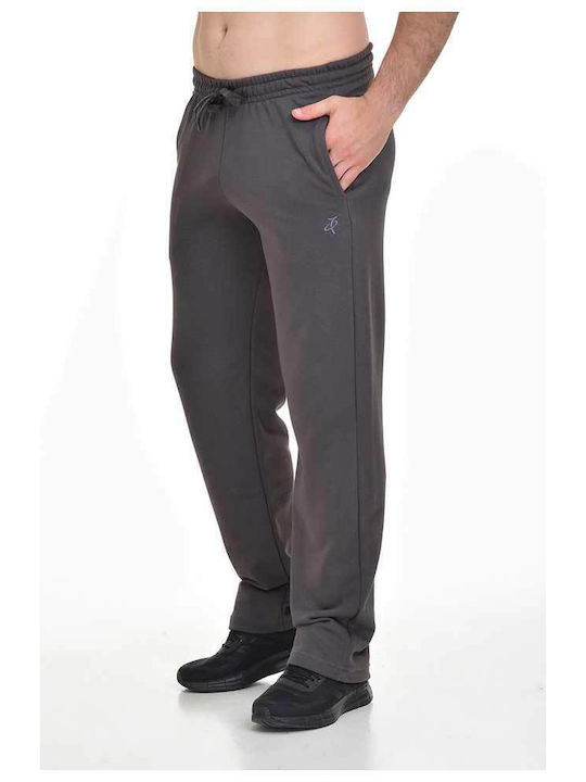 French-Terry-Jogginghose ohne Bündchen, Grau