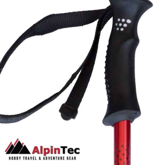 AlpinPro Eagle A-shock Телескопични Трекинг бастуни Алуминиеви 2 броя Червени