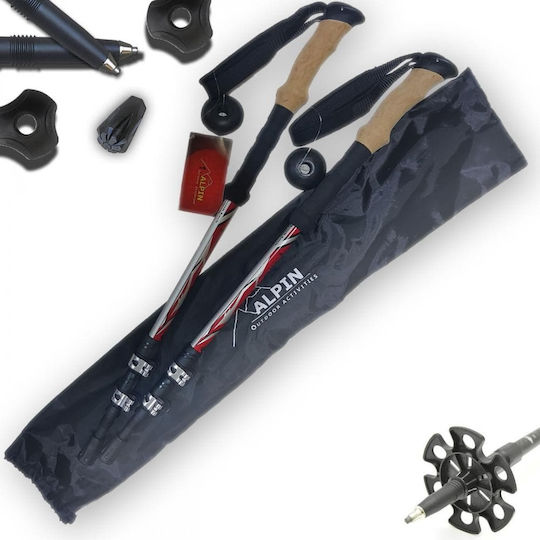 Alpin Trailhunter Ii Телескопични Трекинг бастуни Алуминиеви 2 броя Черен