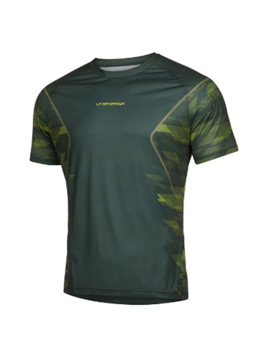 La Sportiva Men's Athletic T-shirt Short Sleeve Forest/lime Punch