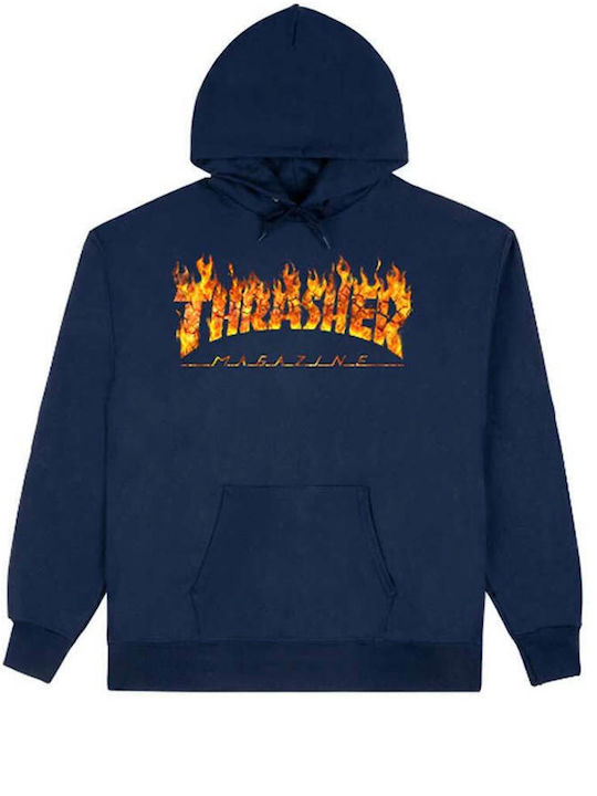 Thrasher Herren Sweatshirt mit Kapuze Blue