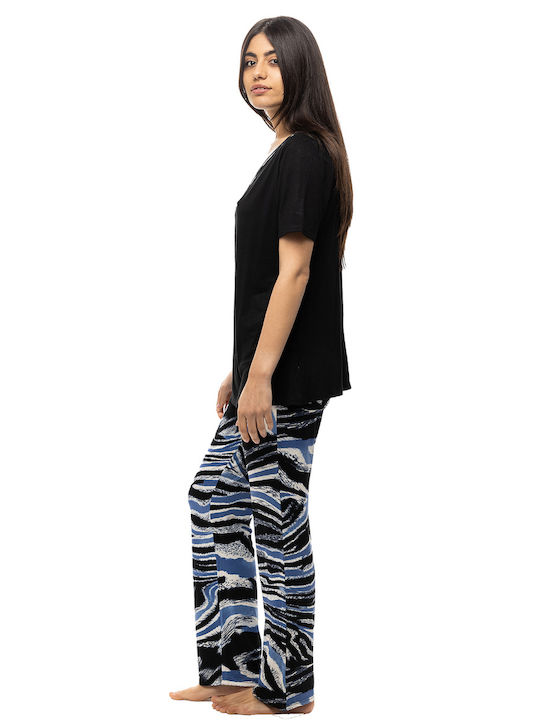 Koyote Summer Satin Women's Pyjama Pants Black