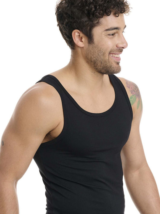 Men's Undershirt Sleeveless in Black Color