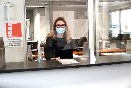 Lampa Protective Office Plexiglass Separator / Divider 56x66cm L6693.1