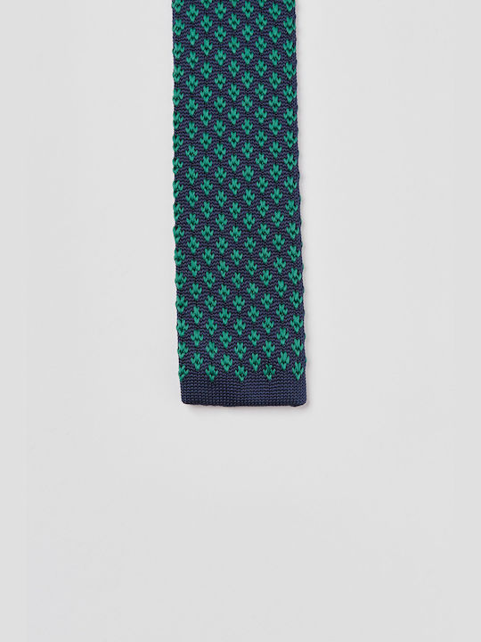 Aristoteli Bitsiani Ανδρική Γραβάτα Πλεκτή με Σχέδια σε Μπλε Χρώμα