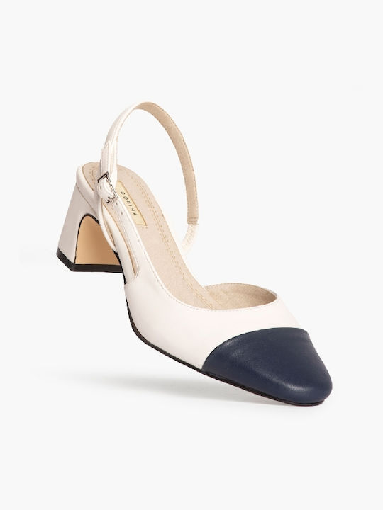 Synthetic Leather White Medium Heels