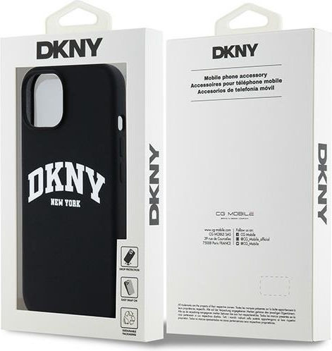 White Printed Logo Magsafe Back Cover Silicone Plastic White iPhone 15 DKHMP15SSNYACH