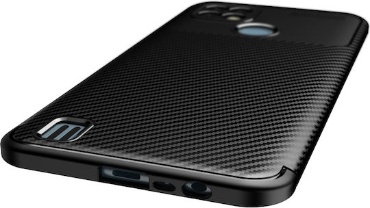 Αντικραδασμική Θήκη Tpu Oppo Realme C21 Carbon Fiber Texture Καφέ