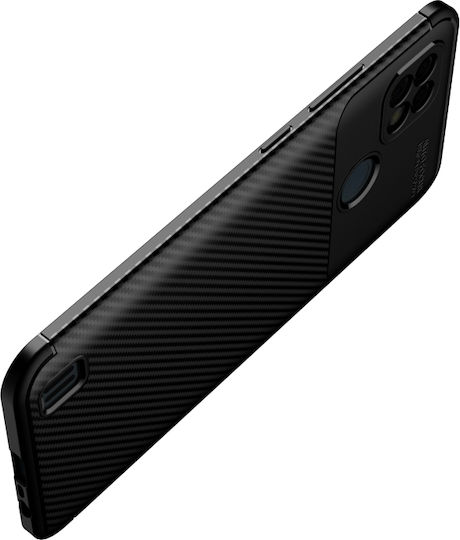 Schockabsorbierende TPU-Hülle für Oppo Realme C21 Carbon Fiber Schwarz