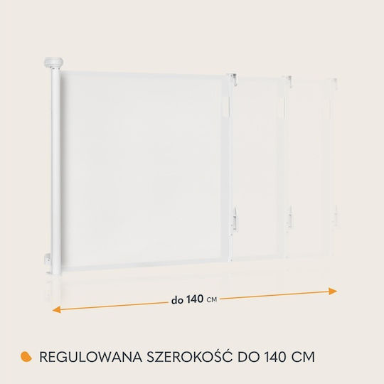 Lionelo Thea Foldable Security Door Simple Placement made of Plastic in White Color 140x85cm 1pcs