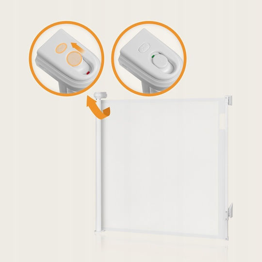 Lionelo Thea Foldable Security Door Simple Placement made of Plastic in White Color 140x85cm 1pcs