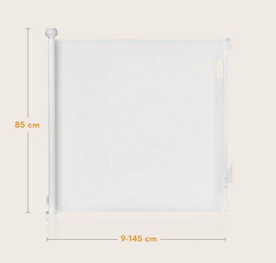 Lionelo Thea Foldable Security Door Simple Placement made of Plastic in White Color 140x85cm 1pcs