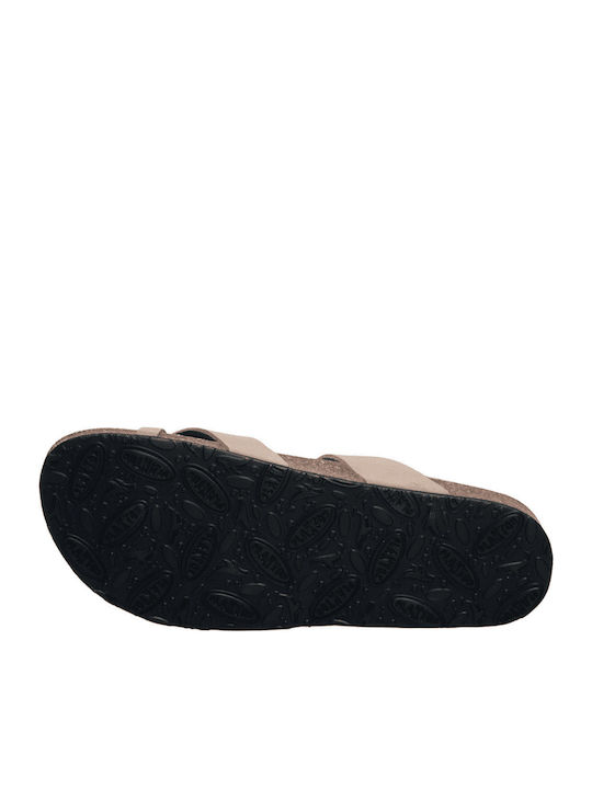 Leder Herrensandalen in Beige Farbe