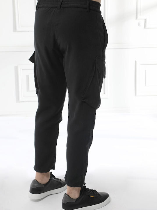Παντελόνι Cargo σε Loose Εφαρμογή Black
