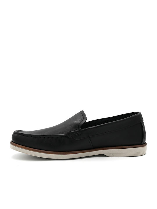 Δερμάτινα Ανδρικά Loafers σε Μαύρο Χρώμα