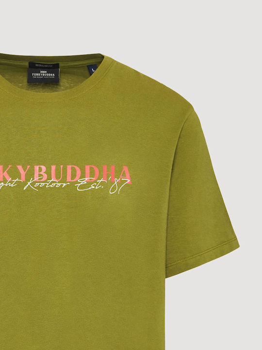 Funky Buddha Ανδρικό T-shirt Κοντομάνικο Πράσινο