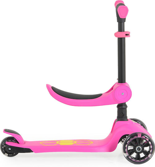Byox Kids Scooter Foldable Lamborghini 3-Wheel with Seat Pink