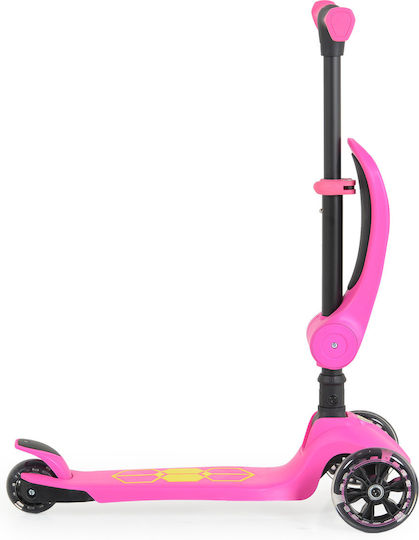 Byox Kids Scooter Foldable Lamborghini 3-Wheel with Seat Pink