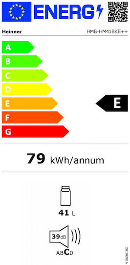 Heinner Mini Bar 41lt Υ51xΠ44xΒ47εκ. Μαύρο HMB-HM41BKE++