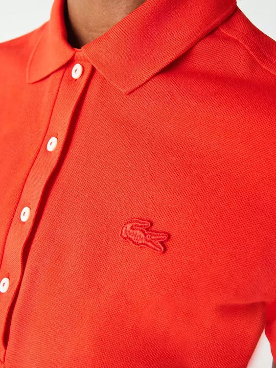 Damen Polo Bluse Kurzarm Orange