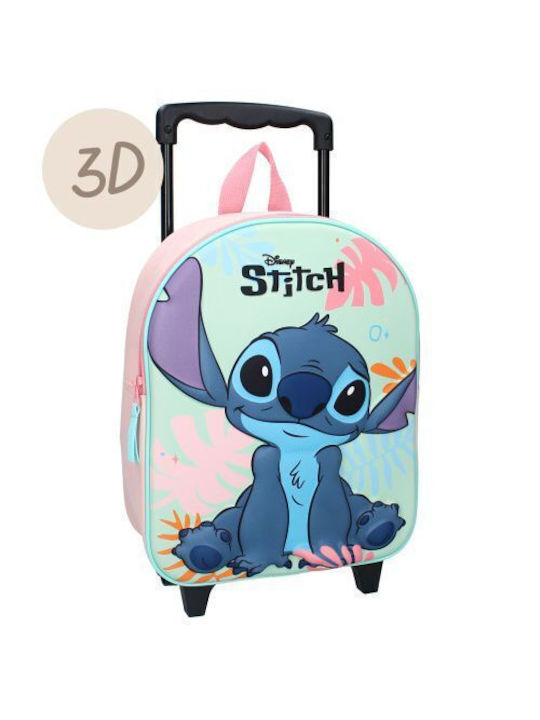 Stitch 3d School Bag Trolley Kindergarten Multicolour 26 x 11 x 32cm