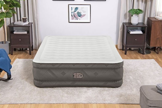 Bestway Inflatable Sleeping Mattress with Built-in Electric Pump Air mattress Fortech 203x152x46εκ. Gray