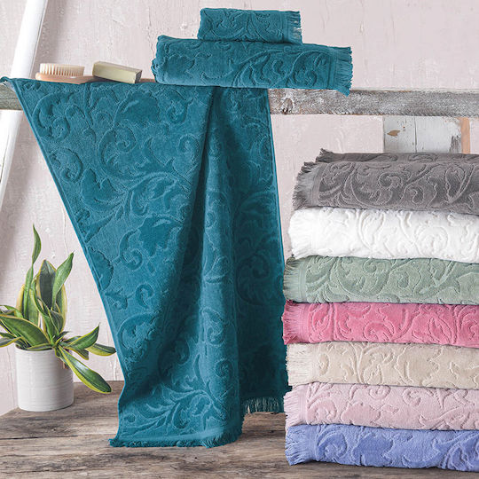 Rythmos Πετσέτα Χεριών Sienna 30x50εκ. Πετρόλ Βάρους 480gr/m²