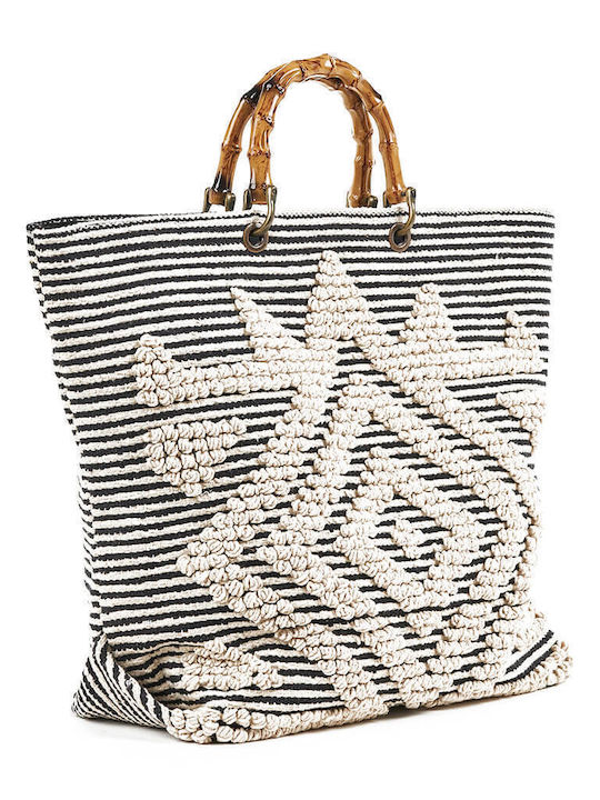 Verde Women's Beach Bag 14-0262 Cotton Black Verde Women's Beach Bag 14-0262 Cotton Black