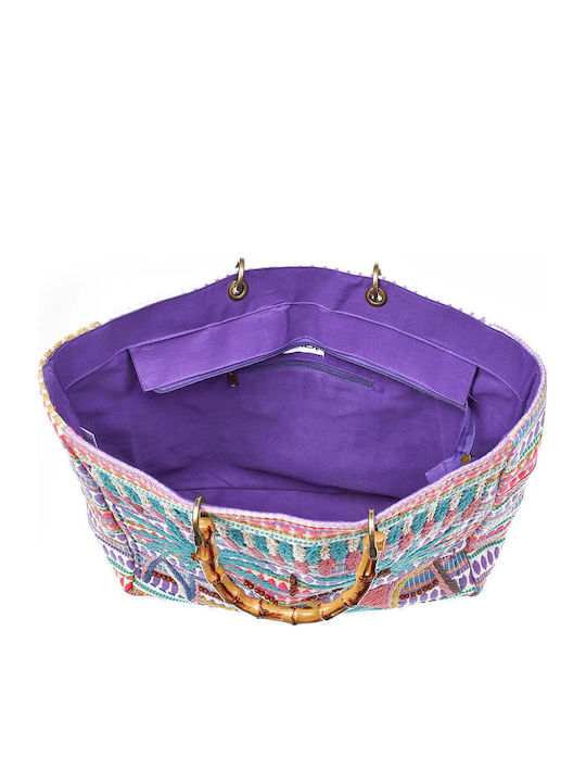 Verde Women's Beach Bag 14-0252 Viscose Lilac