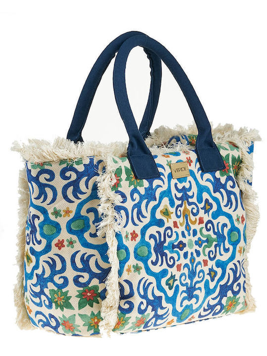 Green Women's Beach Bag 14-0320 Cotton Blue