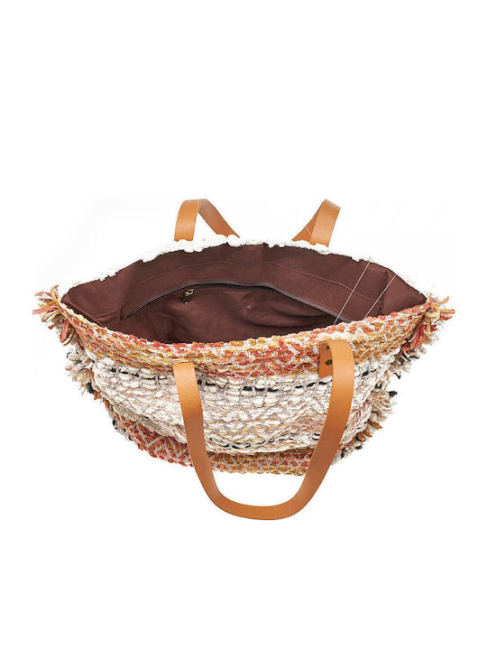 Green Women's Beach Bag 14-0263 Viscose Orange