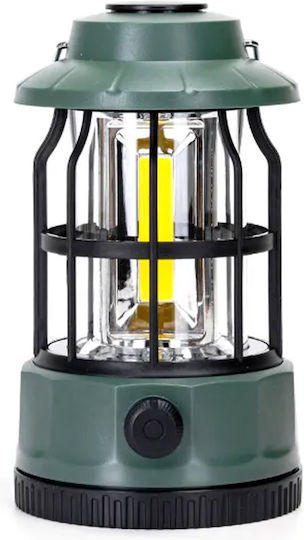 LED Wiederaufladbare Laterne Dimmbar 200lm Camping oder Angeln Warmweißes Licht Grün Aigostar
