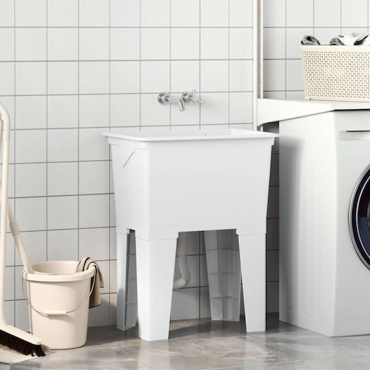 vidaXL Επικαθήμενος Νιπτήρας Πορσελάνης 59x41cm Λευκός