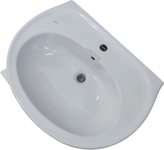 Incea Επικαθήμενος Νιπτήρας Πορσελάνης 65x50cm Πορσελάνη
