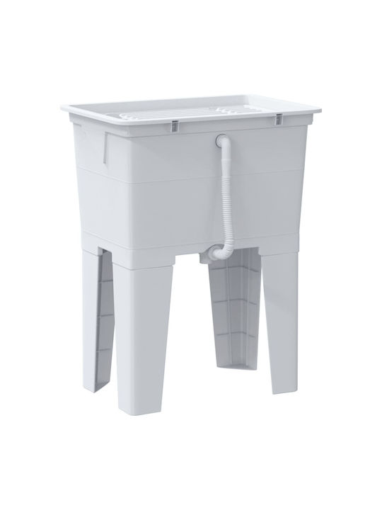 vidaXL Επικαθήμενος Νιπτήρας Πορσελάνης 59x41cm Λευκός