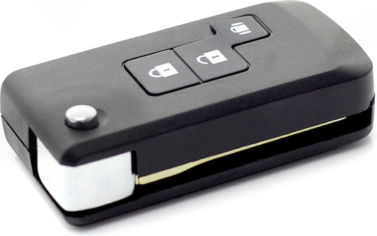 CarGuard Carcasă cheie auto cu lamă cu 3 butoane pentru Nissan