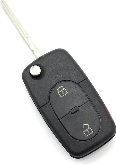 CarGuard Carcasă cheie auto cu lamă cu 3 butoane pentru Audi