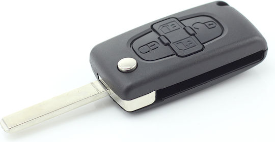 CarGuard Κέλυφος Κλειδιού Αυτοκινήτου με Λάμα με 4 Κουμπιά για Citroen / Peugeot