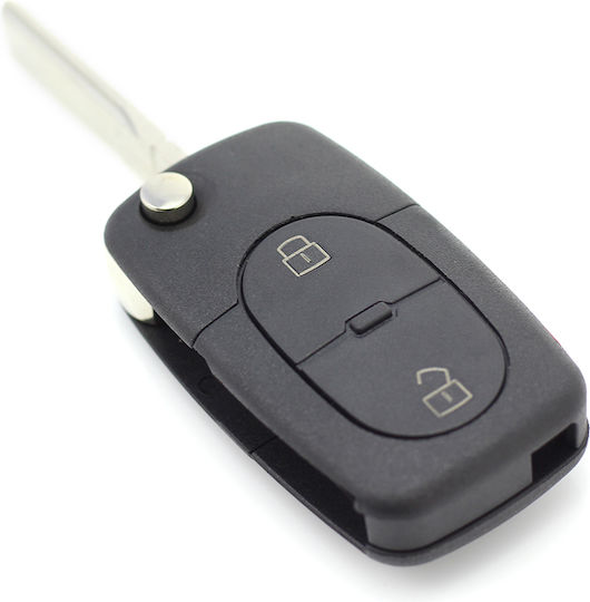 CarGuard Carcasă cheie auto cu lamă cu 3 butoane pentru Audi