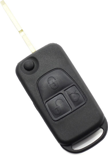 CarGuard Κέλυφος Κλειδιού Αυτοκινήτου με Λάμα με 3 Κουμπιά για Mercedes Benz