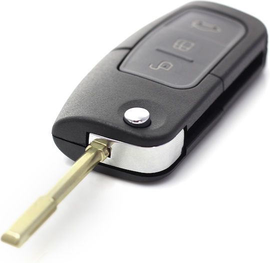CarGuard Carcasă cheie auto cu lamă cu 3 butoane pentru Ford