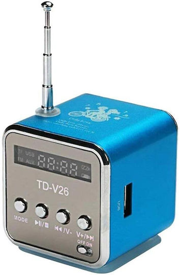 Bluetooth Speaker 3W with Radio and Battery Life up to 10 hours Blue AT06211
