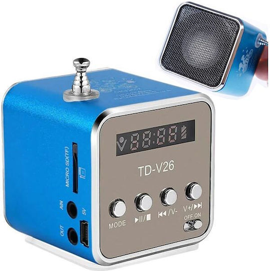 Bluetooth Speaker 3W with Radio and Battery Life up to 10 hours Blue AT06211
