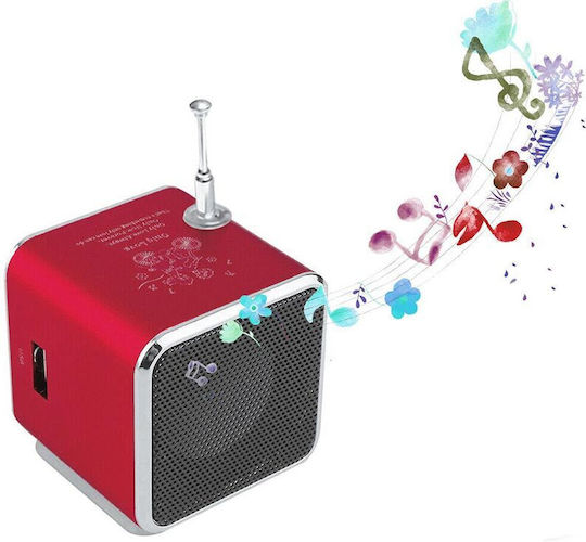 Ηχείο Bluetooth 3W με Ραδιόφωνο και Διάρκεια Μπαταρίας έως 10 ώρες Κόκκινο AT06211_CZE