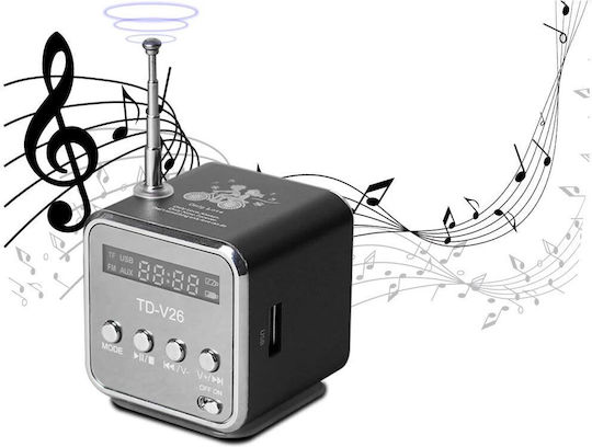 Ηχείο Bluetooth 3W με Ραδιόφωνο και Διάρκεια Μπαταρίας έως 10 ώρες Μαύρο AT06211_CZ