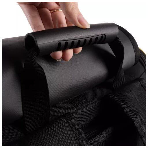 Purlov Pet Carrier Bag Black with Air Vents Extra Pockets 35x41.5x28 Cm Purlov