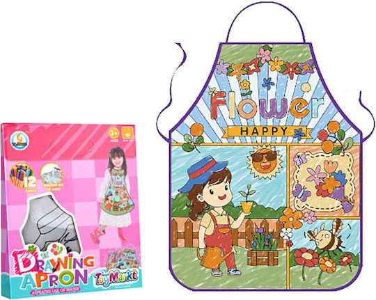 Painting Apron 12 Paints Flowers Toymarkt 71-3185